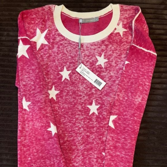 In2 by InCashmere- Stars Cashmere-Blend Super Soft Sweater size Medium - Picture 2 of 7